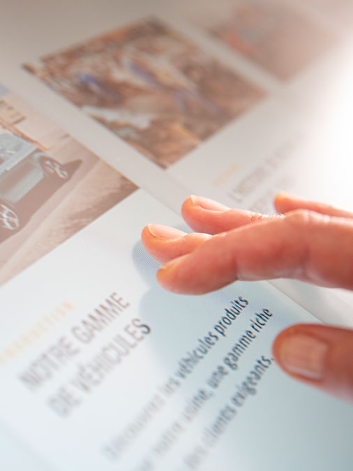 Table tactile usine de Maubeuge